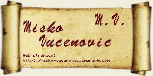 Miško Vučenović vizit kartica